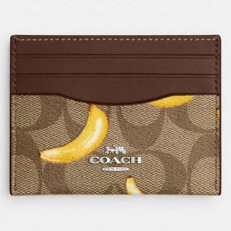 PREORDER coach banana print card holder Men s Fashion Watches Accessories Wallets Card Holders on Carousell