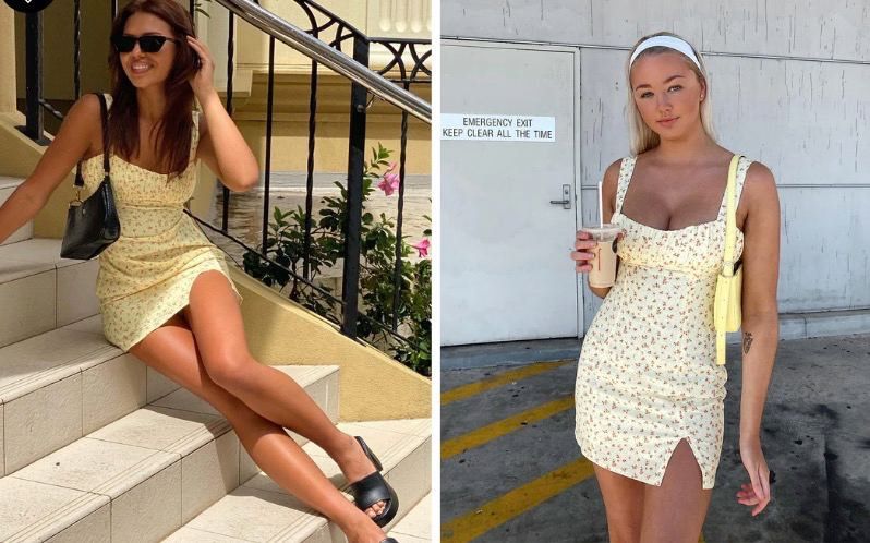 princess polly freya yellow floral mini dress, Women's Fashion, Dresses &  Sets, Dresses on Carousell