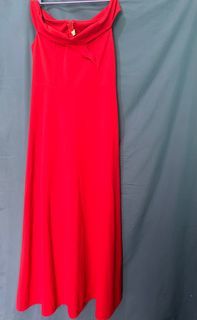 Red floor length dress