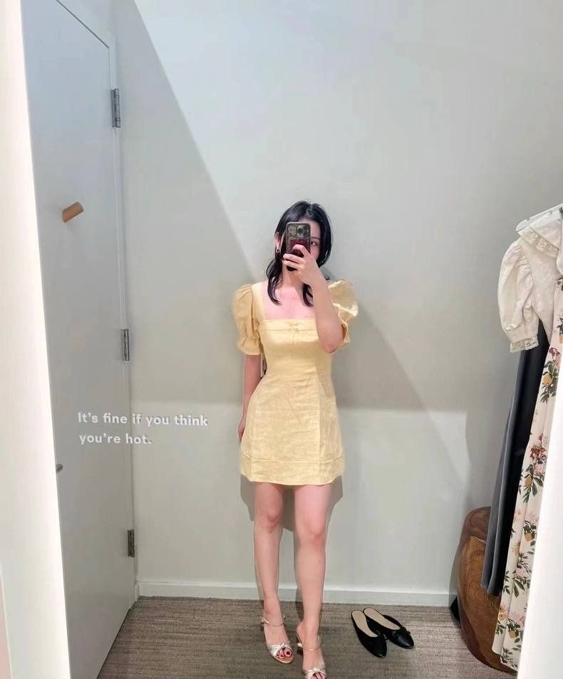 Reformation Evianna Linen Mini Dress Women s Fashion Dresses Sets Dresses on Carousell