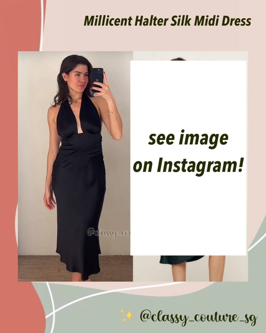 reformation millicent silk dress Reformation Millicent Halter Silk Midi Dress, Women's Fashion, Dresses &  Sets, Dresses on Carousell