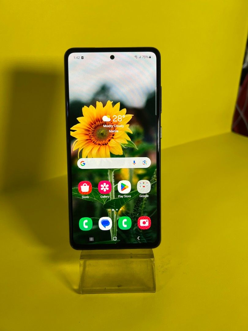 SAMSUNG A52S 5G 256GB (Category: Samsung) located in Quezon City. Submitted by mubrogadgets (Listing ID 1305392153, Image 1). Description: SAMSUNG A52s 5G ₱ 7500 WE ACCEPT CASH ON DELIVERY VIA LBC IN ALL PART OF PHILLIPINES AND LALAMOVE FOR IN METRO MANILA 5g No issue NO HISTORY OF REPAIR NO AMOLED BURN only PASS SA BARAT OR BUY AND SELL SUPER GANDA FOR GAMING 256gb rom and 8gb ram 120hz super amoled display Super high quality display supported 4