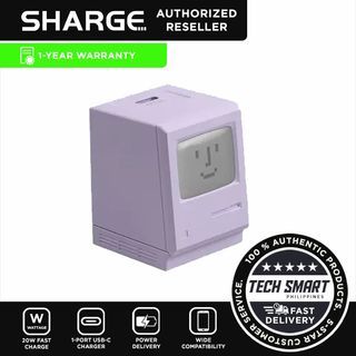 SHARGE USB C Charger, Retro 20W Fast Charger S020 1 Port Power Delivery for iPhone 15/14/13/Pro/Max, iPad, MacBook, Galaxy, Google Pixel