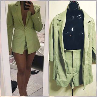SHEIN Lime Green Blazer + Shorts Coords