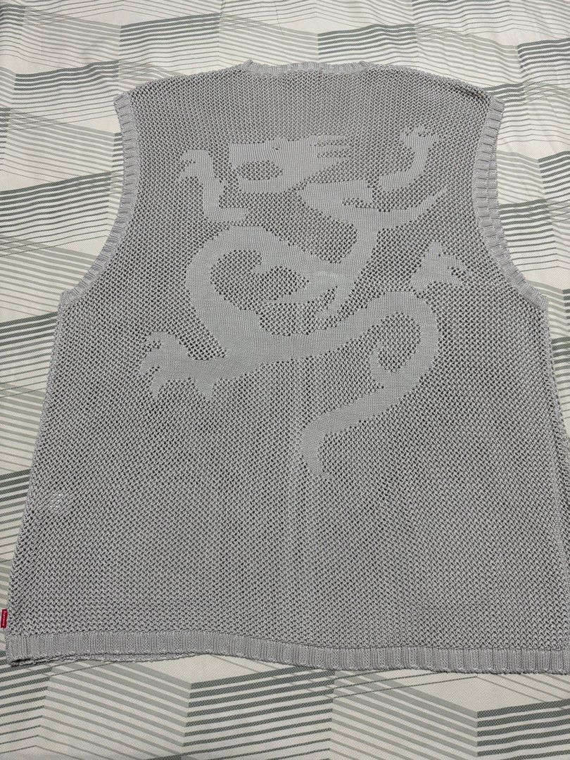 Supreme x Mobb Deep Dragon Zip Up Vest, Men's Fashion, Tops