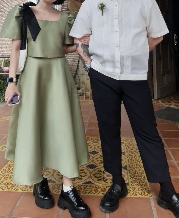 Suzy Clothing Leonor Top and Amihan Skirt (Sage Green, Filipiniana Coords),  Women's Fashion, Dresses & Sets, Sets or Coordinates on Carousell