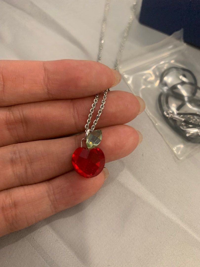 Swarovski apple necklace on sale
