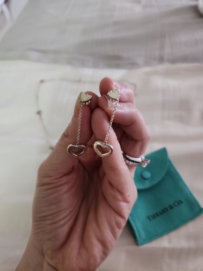 Tiffany and co necklace and earring set discount