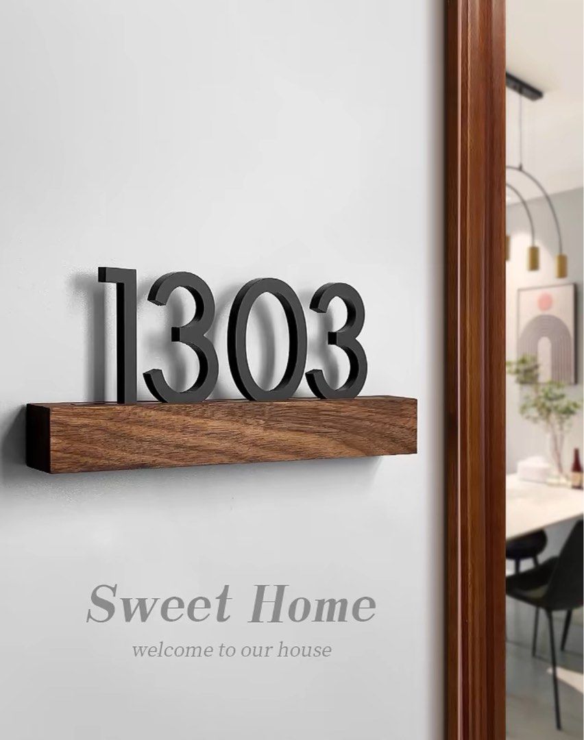 Customised Unit Sign Door Sign/ acrylic number plate, room number plate ...