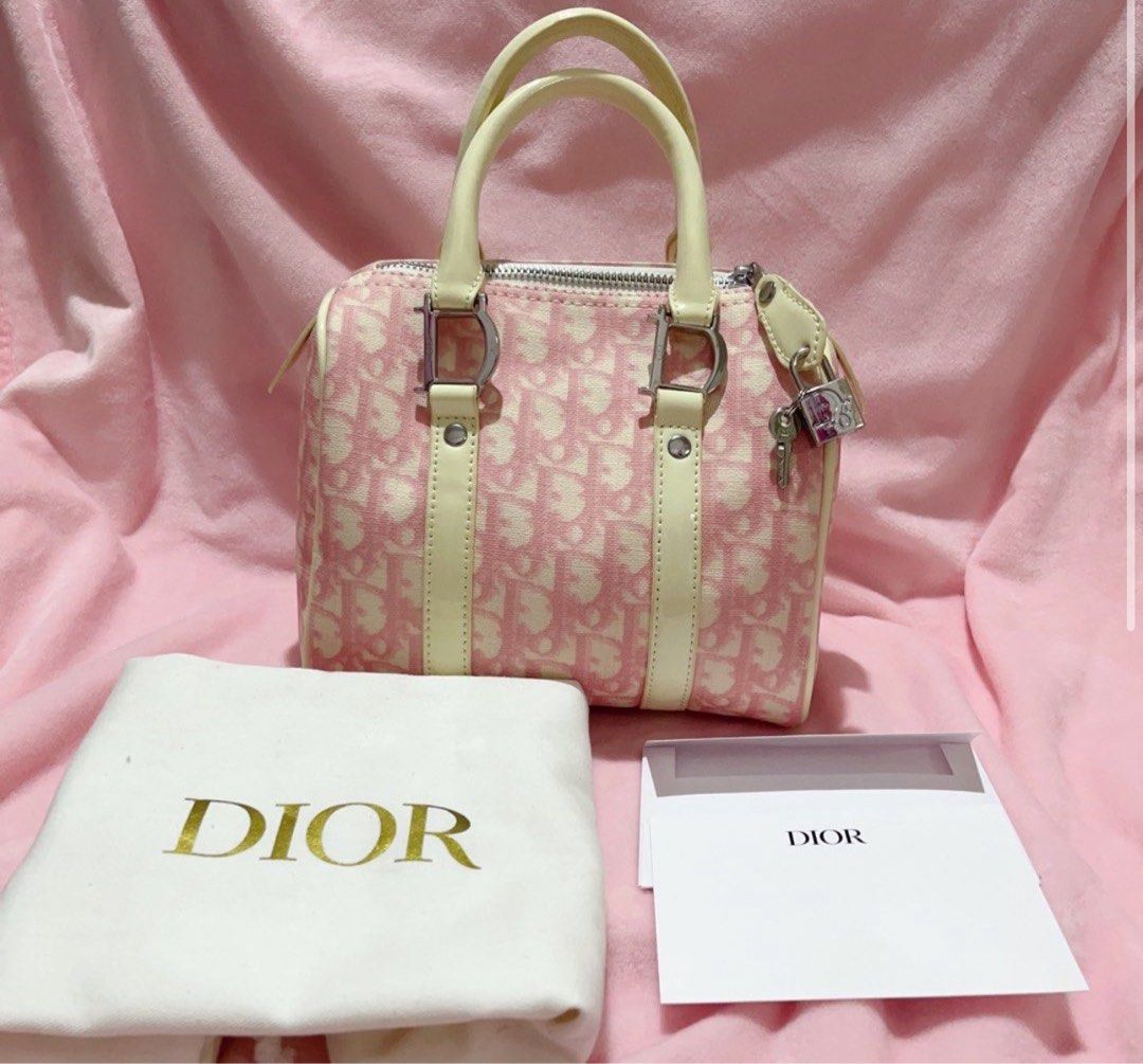 Vintage Christian Dior Boston Bag in Pink