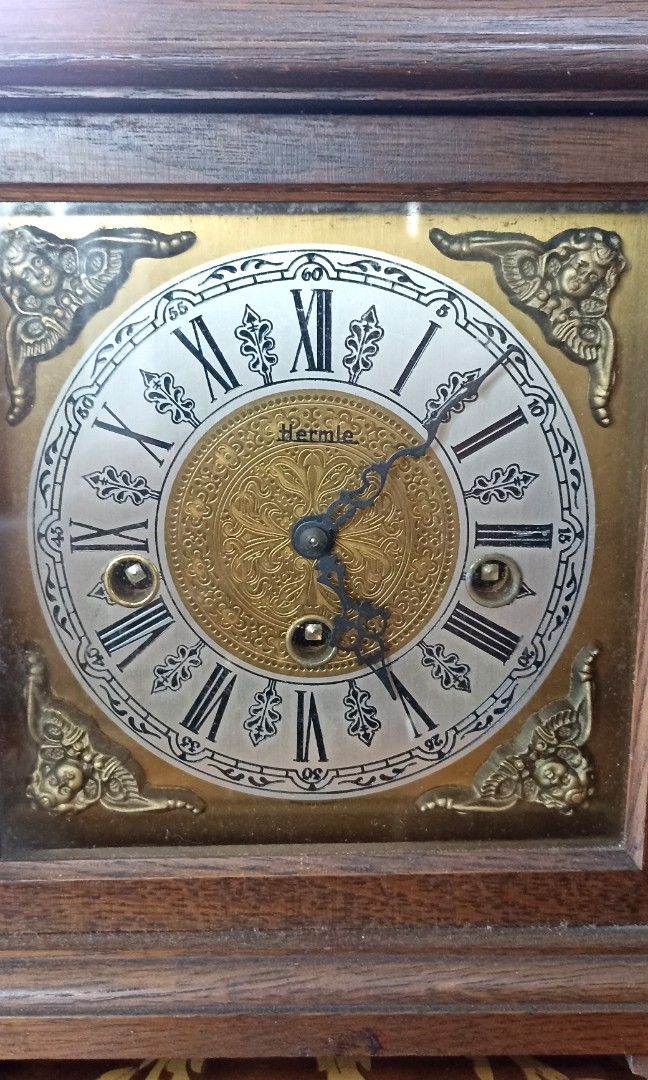 Vintage Hermle Mechanical Clock, Germany (Category: Clocks) located in Davao. Submitted by papa1919 (Listing ID 1305164261, Image 2). Description: Mint condition. Wood case without chips and scratches. Melodically chimes every 15 minutes. Runs and keeps time very well..