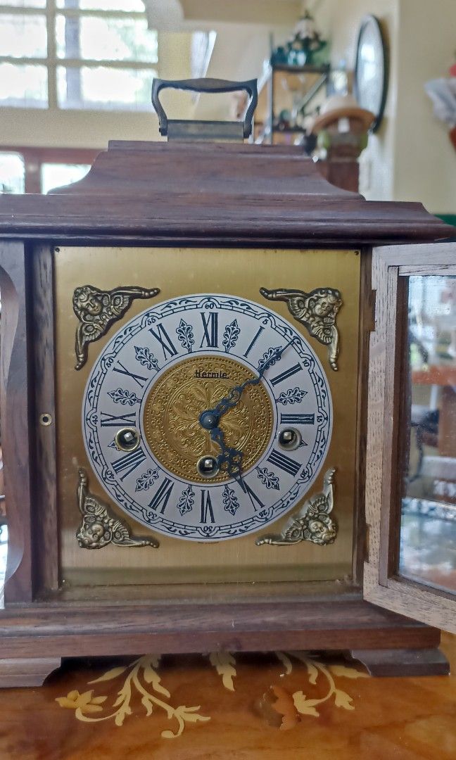 Vintage Hermle Mechanical Clock, Germany (Category: Clocks) located in Davao. Submitted by papa1919 (Listing ID 1305164261, Image 3). Description: Mint condition. Wood case without chips and scratches. Melodically chimes every 15 minutes. Runs and keeps time very well..