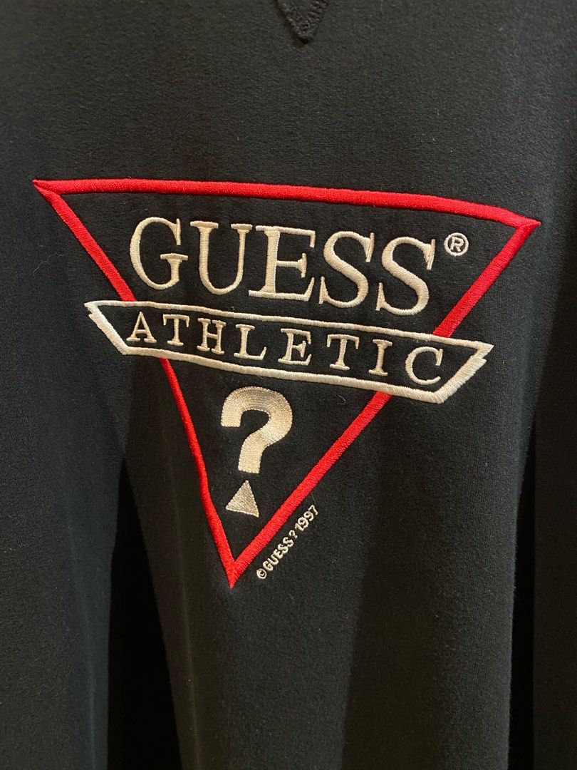 Guess athletic sweatshirt clearance