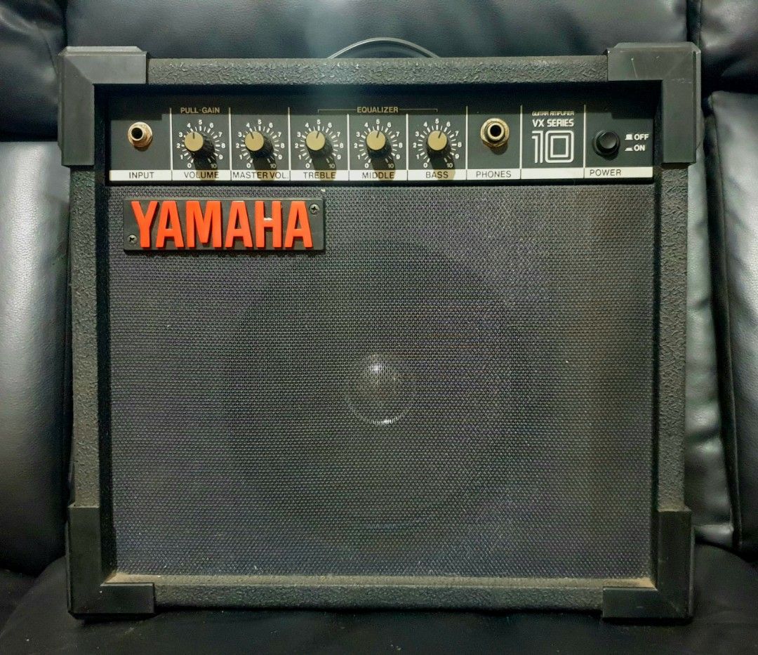 Yamaha VX10 Guitar Amp, Black (Category: Soundbars, Speakers & Amplifiers) located in Marilao. Submitted by khilluwa (Listing ID 1305422337, Image 1). Description: Yamaha VX10 Guitar Amp, Black Amplifier (Japan Surplus) like new Best for practice amplifier, It is equipped with a gain control that handles everything from clean to distortion. It also has a headphone jack for producing sound to headphones. It is truly an amplifier that looks like it