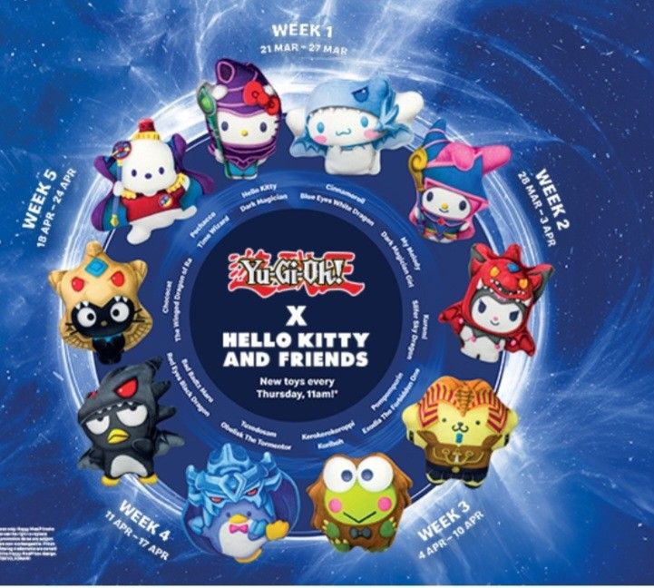 YuGiOh! x Hello Kitty and Friends Happy Meal Toys available, Hobbies & Toys, Toys & Games on