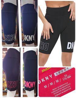 #28 - DKNY WOMENS  Inverted LINED  and Solid  LOGO Bike Shorts