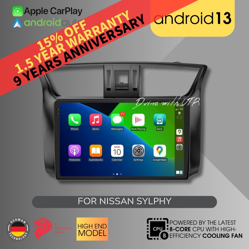 2K QLED HIGH-END LATEST ANDROID 13 ANDROID PLAYER FOR NISSAN SYLPHY 10 ...