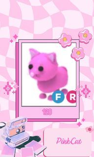 ADOPT ME - PINK CAT (one of the first pets to ever be released in the game)