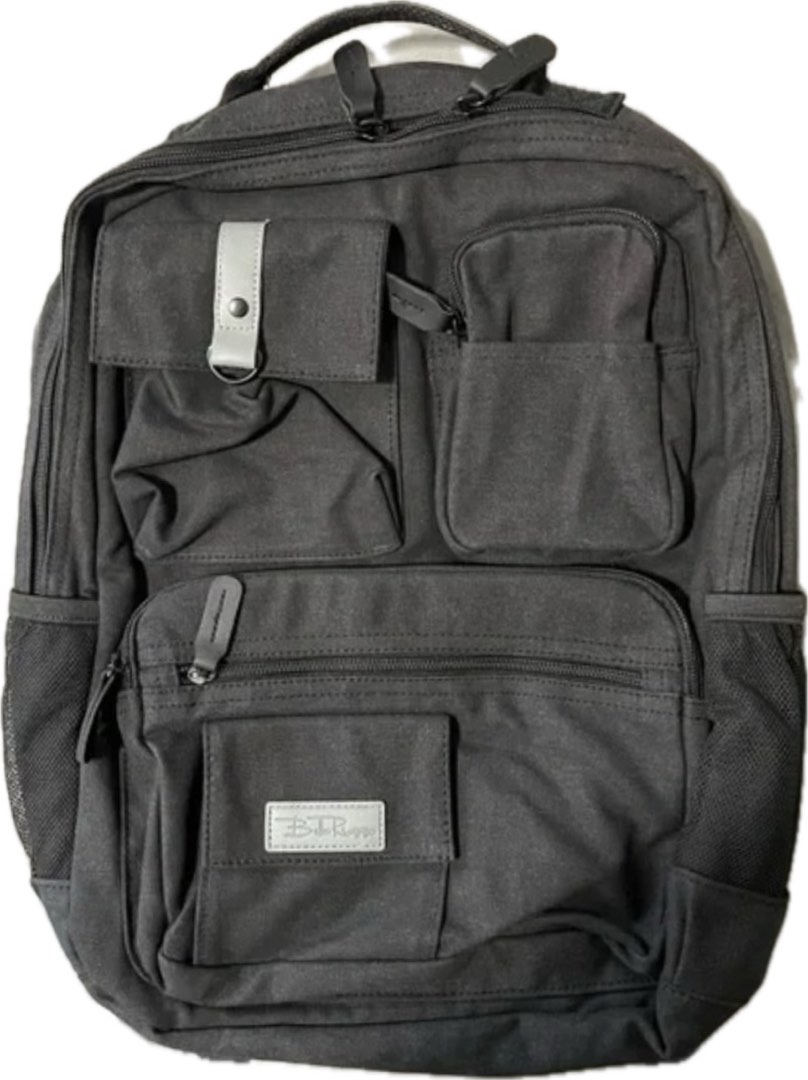 Bella Russo 17 Laptop Canvas Backpack Charcoal Black Comfort Straps Men s Fashion Bags Backpacks on Carousell