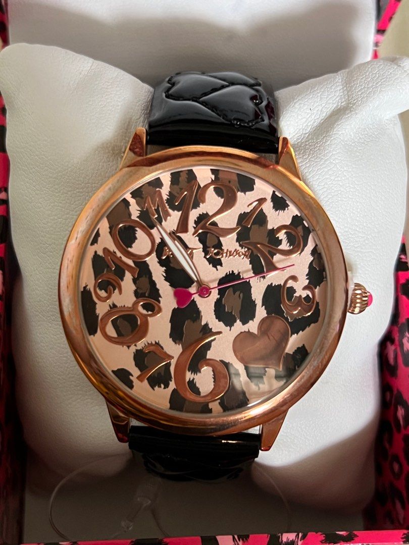 betsey johnson cheetah print watch Women s Fashion Watches Accessories Watches on Carousell