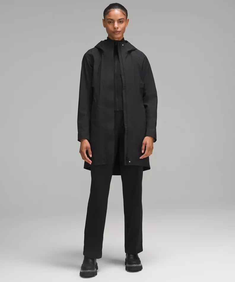 BNWT Lululemon Rain Rebel Jacket Size 6 BLACK Women s Fashion Activewear on Carousell