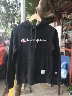 Champion Embroided Black Hoodie