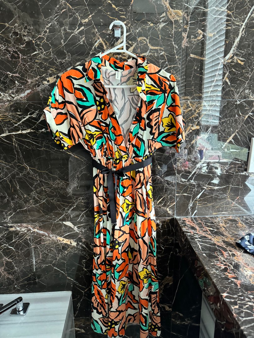 Colourful midi dress clearance