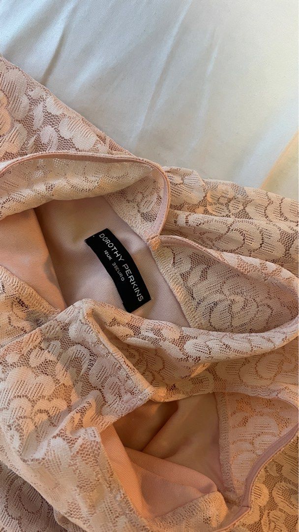 Dorothy Perkins Pink Lace Dress Sweet Floral Women s Fashion Dresses Sets Dresses on Carousell