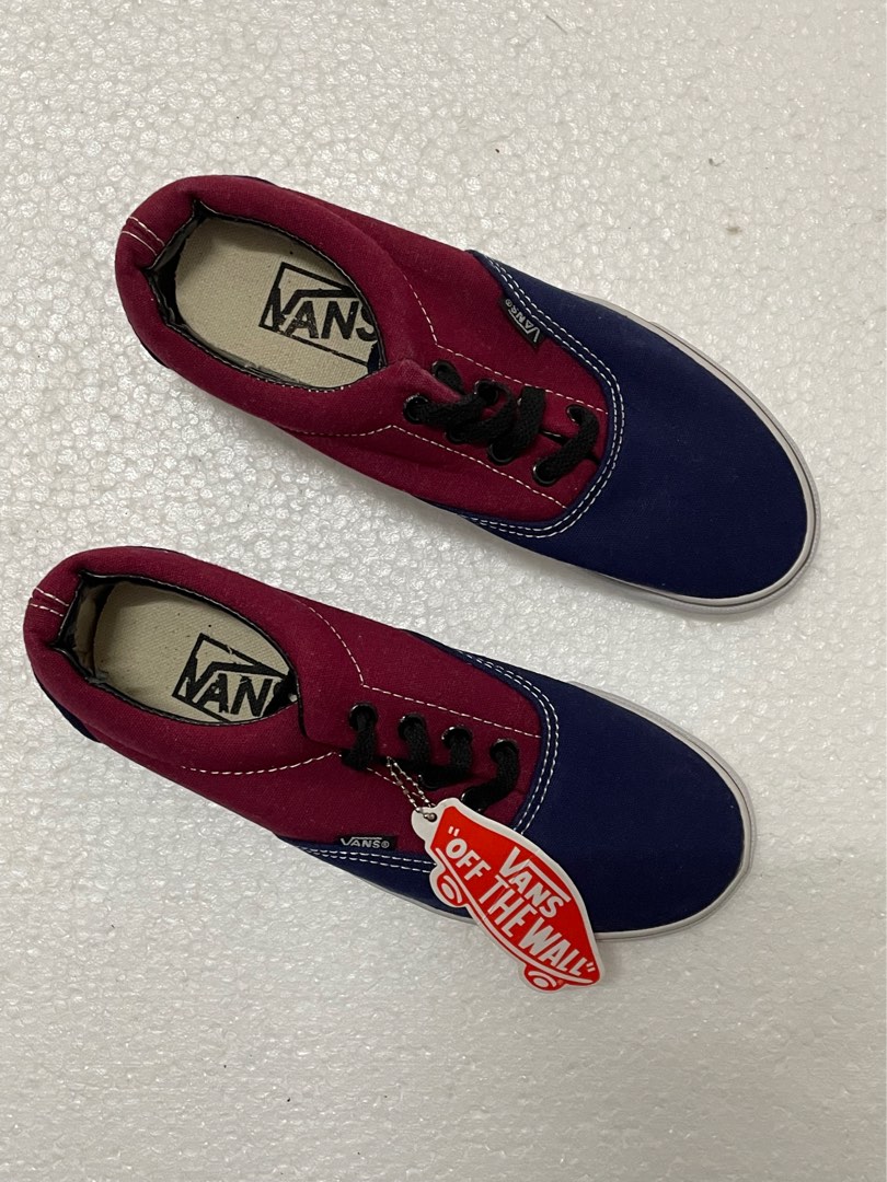 Vans Era Maroon Navy Blue Women s Fashion Footwear Sneakers on Carousell