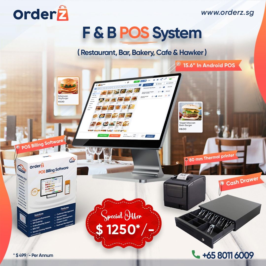 F&B Point of Sale (FnB) - POS Software with Android POS Device & Cash ...