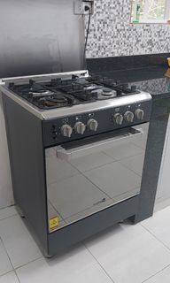 FUJIDENZO 4-burner gas range w/ oven & rotiesseri