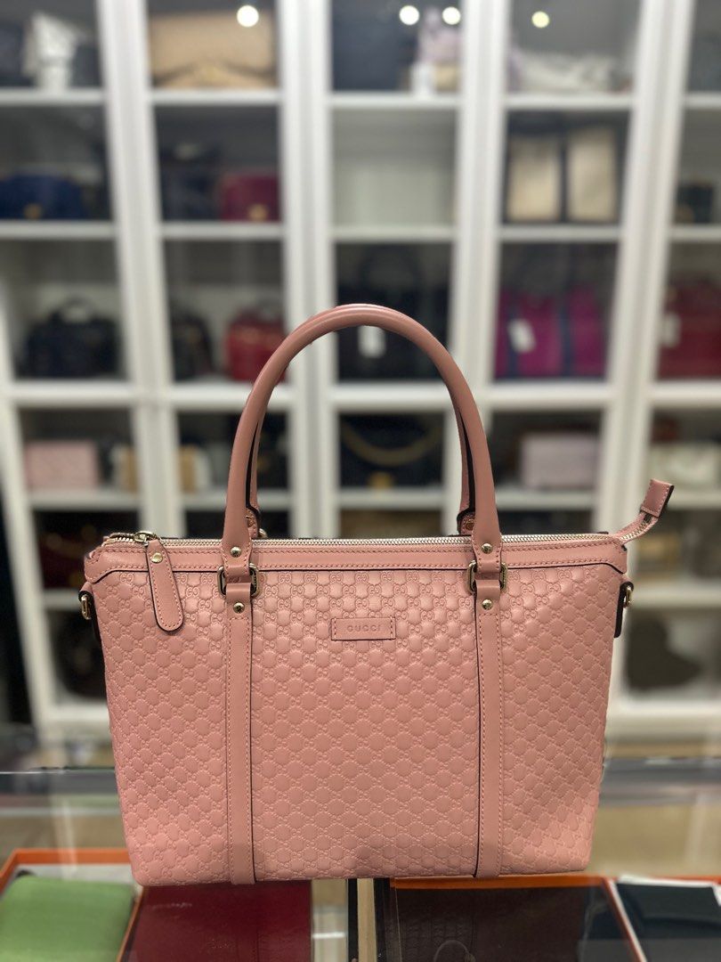 Gucci pink leather handbag store