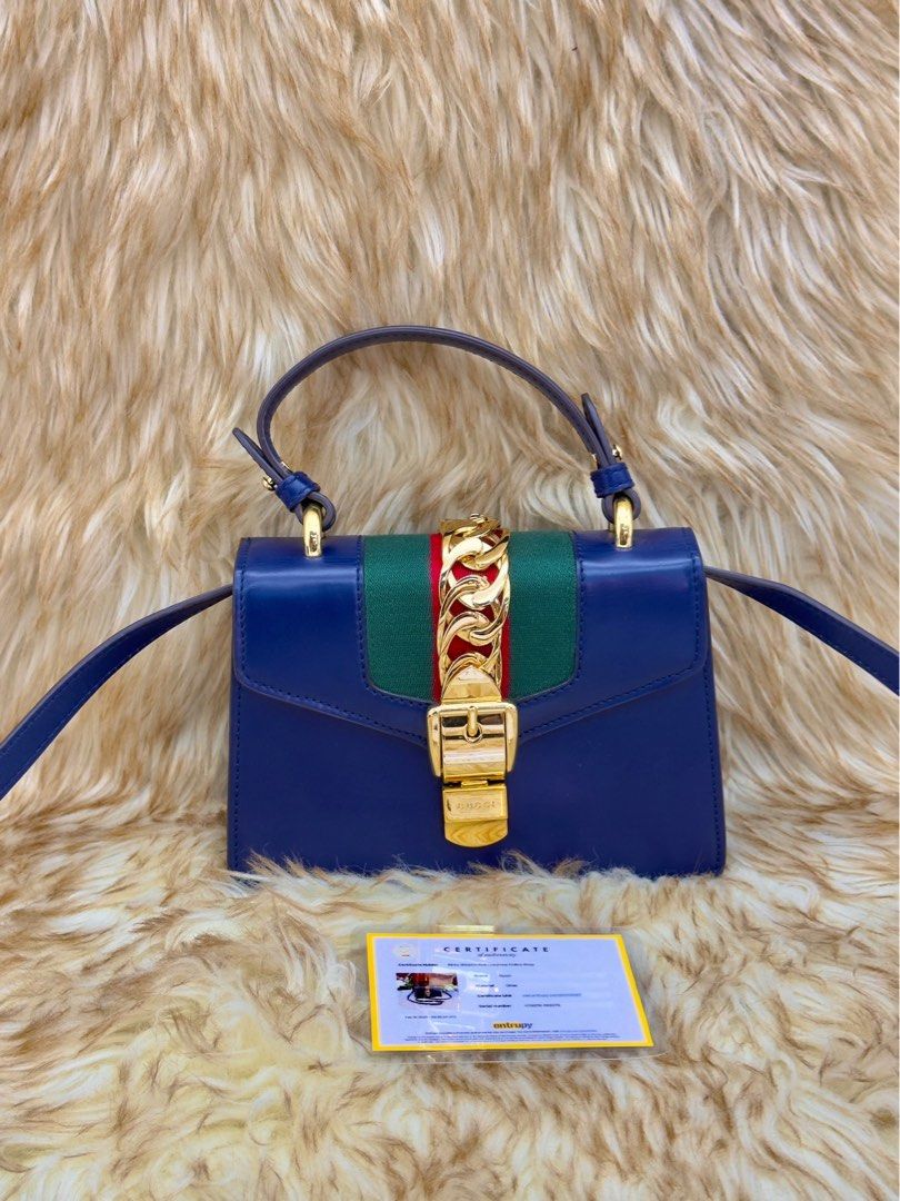 GUCCI SYLVIE TOP HANDLE MINI 2 WAY GHW