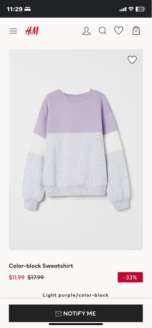 Color block sweatshirt h&m hot sale
