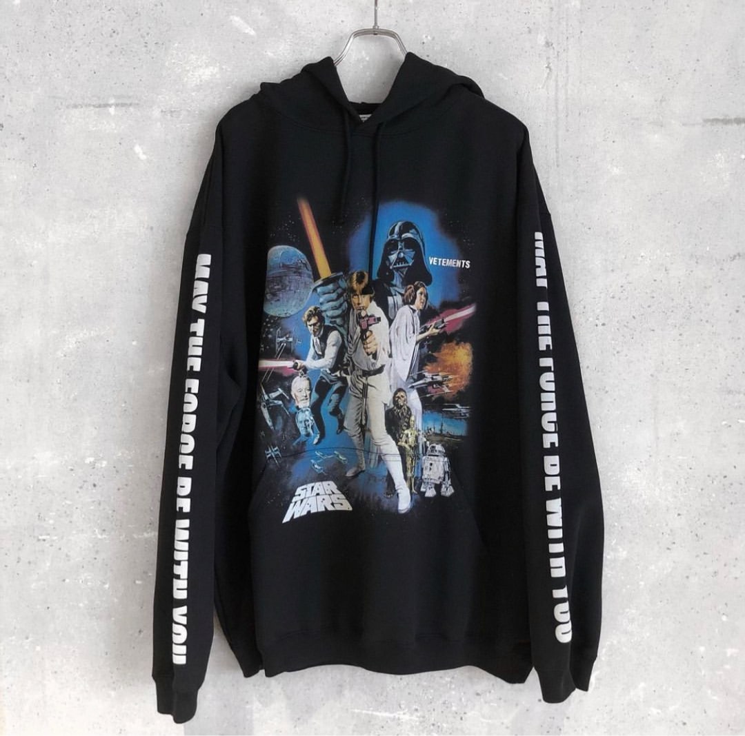 Hoodie vetements x Starwars vetemens vetemen vtmnts Vetemong Barang Mewah Pakaian di Carousell