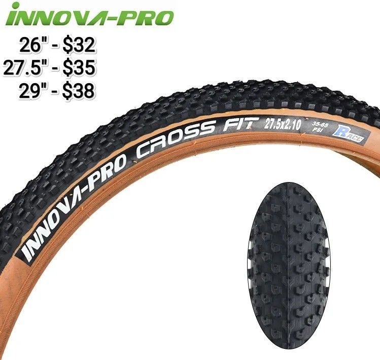 INNOVA PRO Crossfit Mountain Bike Tyres 26 27.5 29 MTB XC Cross Country Trail Tan Walled Tires Sports Equipment Bicycles Parts Parts Accessories on Carousell