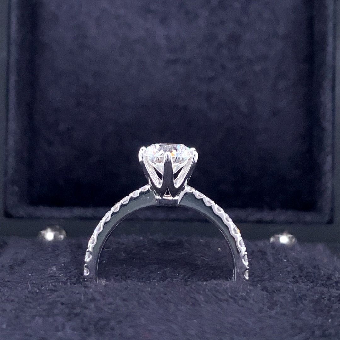 JANNPAUL ct Engagement Diamond Ring, AGS certified