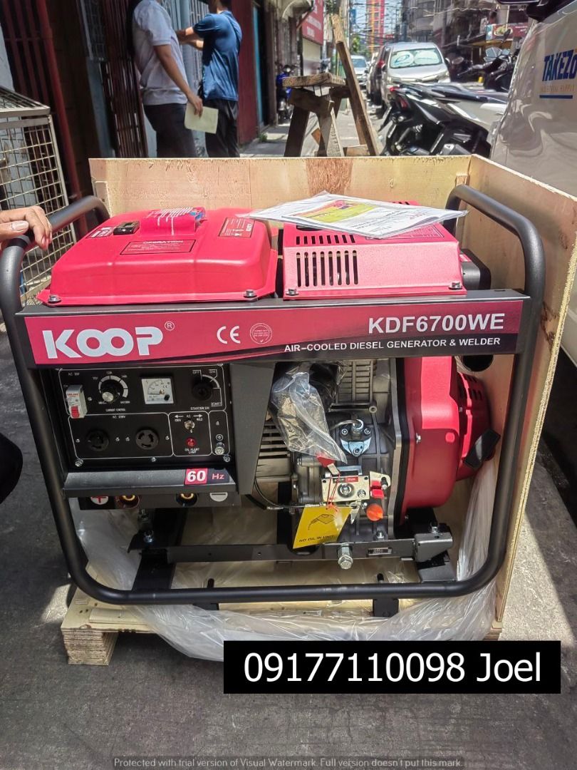 KOOP Diesel Engine Welding Generator (Category: Construction Tools & Equipment) located in Manila. Submitted by joeyroque09 (Listing ID 1305510322, Image 1). Description: KOOP Diesel Engine Welding Generator Specs: AC220, 4.5kVA, single phase Price: 58,750.