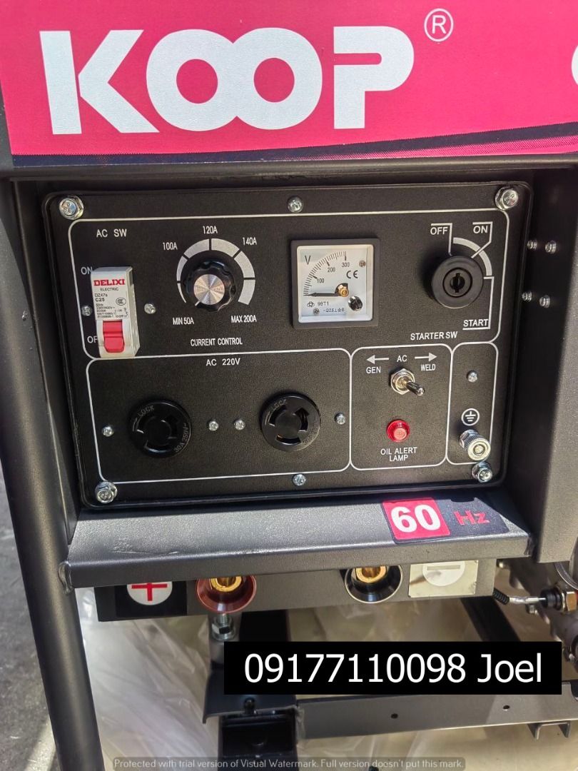 KOOP Diesel Engine Welding Generator (Category: Construction Tools & Equipment) located in Manila. Submitted by joeyroque09 (Listing ID 1305510322, Image 2). Description: KOOP Diesel Engine Welding Generator Specs: AC220, 4.5kVA, single phase Price: 58,750.