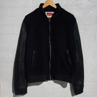 Levi's bomber jacket leather wool