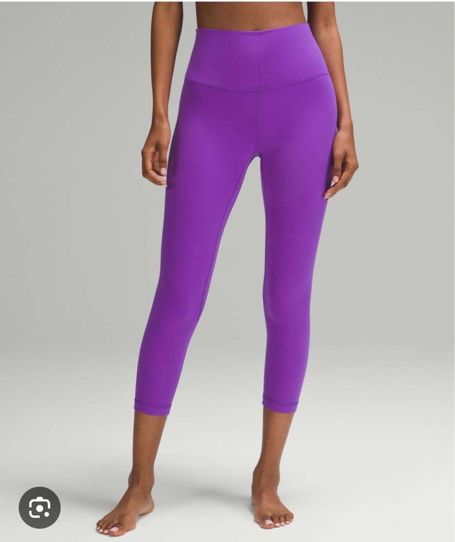 Lululemon Align High Rise Crop 21 in Atomic Purple Women s Fashion Activewear on Carousell