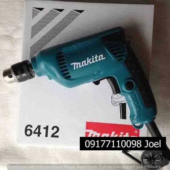 Makita Hand Drill (Category: Construction Tools & Equipment) located in Manila. Submitted by joeyroque09 (Listing ID 1305502504, Image 2). Description: Makita Hand Drill Model: 6412 Specs: 10mm (3/8"), 450w Price: 7,300/pc.