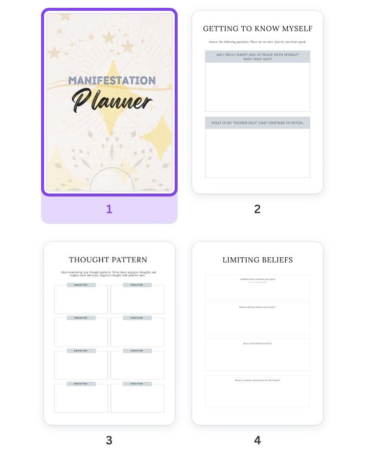 Manifestation planner digital planner (Category: Software) located in Quezon City. Submitted by soberanozar (Listing ID 1305638409, Image 2). Description: Editable 💫💫💫💫.