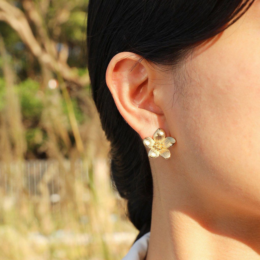 Mawi Gold Floral Earrings