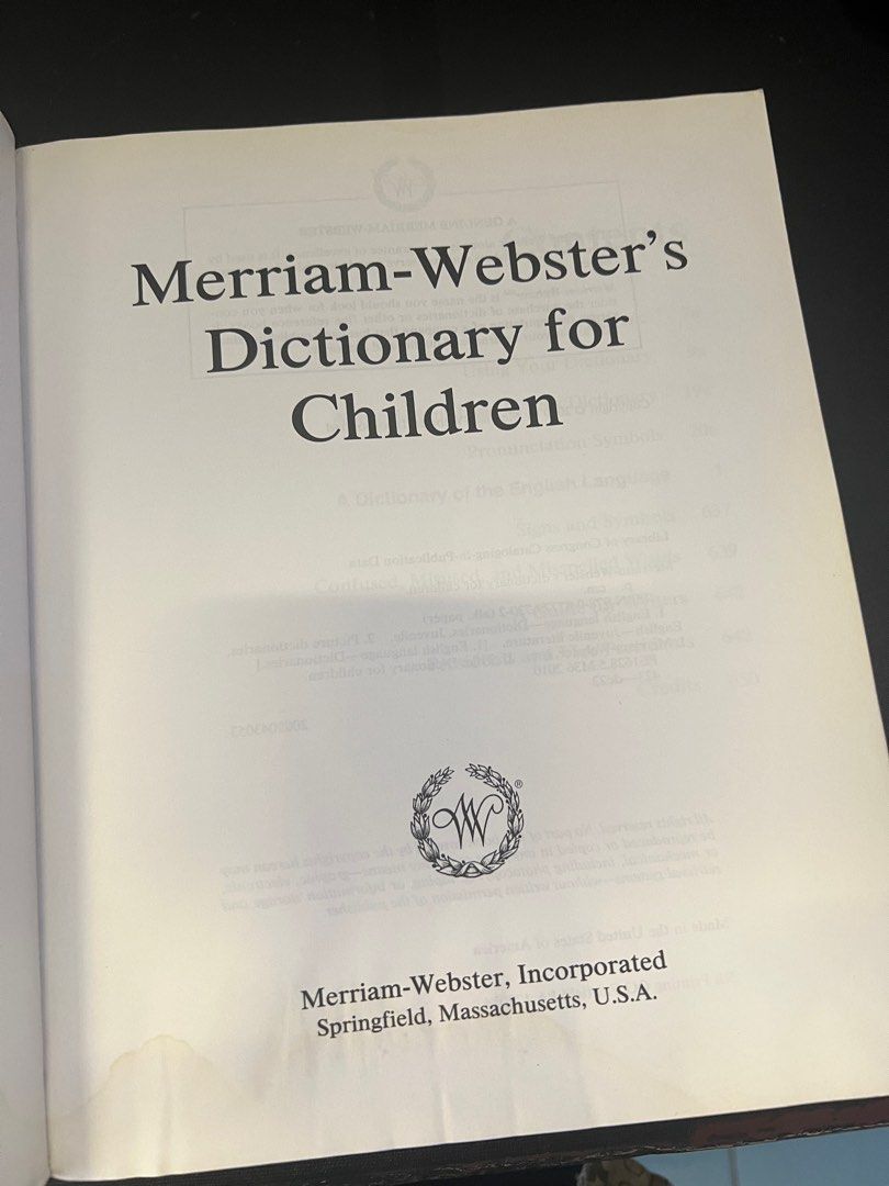 Merriam Webster Dictionary for Children (Category: Textbooks) located in Quezon City. Submitted by b.caster (Listing ID 1305564703, Image 2). Description: used by grade 5 to grade 10 Children dictionary.