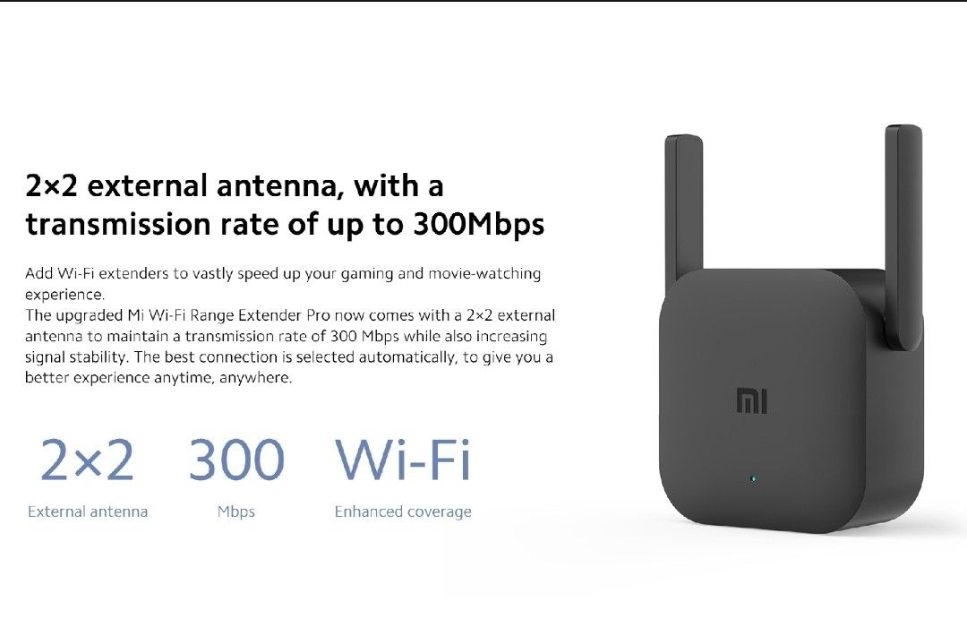 Mi Wi-Ri Range Extender Pro (Category: Networking) located in Quezon City. Submitted by tinetreasure (Listing ID 1305634150, Image 2). Description: 2x2 external antenna with enhanced wifi coverage Dimensions: 80*54*70 100% original 2 pcs available.