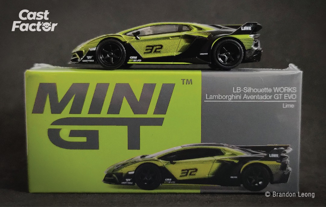 Aventador Gt Lambo Lime Green Mini GT 1:64 Lamborghini LB-Silhouette ...