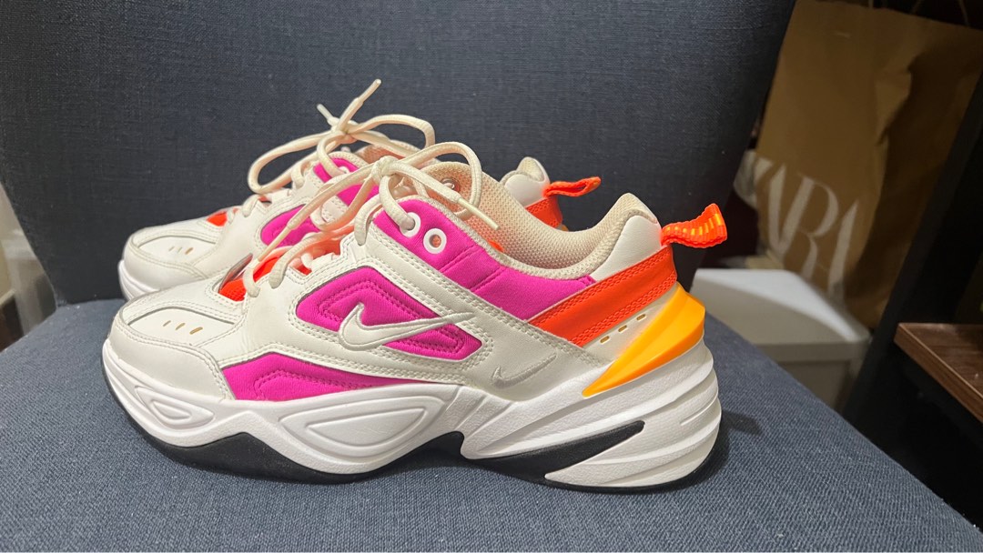 nike m2k tekno white pink orange