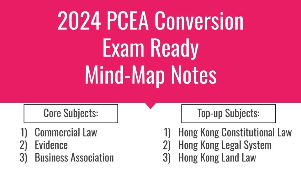 PCEA/PCLL Conversion Exam Mind-Map Notes （分類：教科書）位於 Hong Kong。 由 hk.kt 提交（商品編號 1305646598，圖片 1）。簡介： PCEA/PCLL Conversion Notes $500 per subject. Notes will be shared through Google Drive only. Each subject comes with (1) mind-map style notes together with (2) summary style accompanying notes. Have notes for the following subjects:- 1) Commercial Law (including all parts A/B/C) 2) Evidence Law 3) Business Association 4) Hong Kong Land Law Outdated