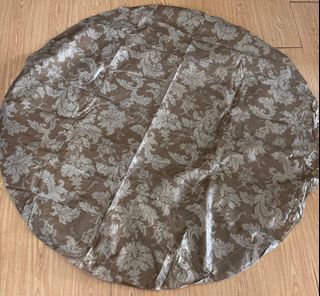 Printed Brown Round Table Cloth